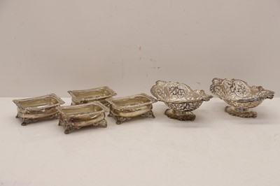 Lot 38 - A set of four silver salts