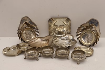 Lot 49 - A set of four silver salts