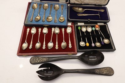 Lot 45 - A collection of four cased silver sets