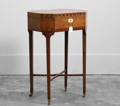 Lot 505 - A Regency rosewood and specimen parquetry work table