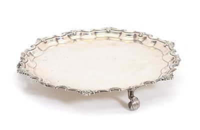 Lot 32 - A silver salver