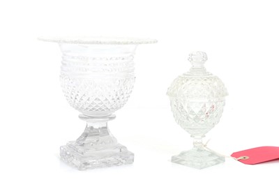 Lot 157 - An Anglo-Irish cut glass pedestal bowl