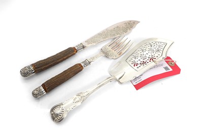 Lot 39 - A silver fish slice