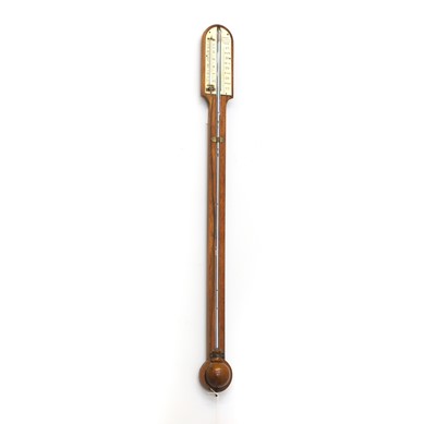 Lot 205 - A Rosewood stick barometer