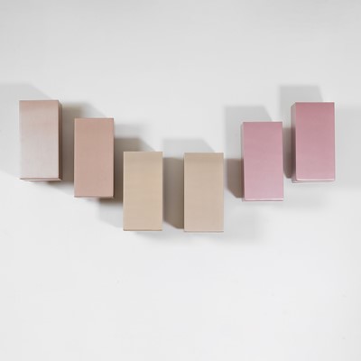 Lot 433 - A set of six aluminium uplighters