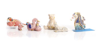 Lot 105 - A group of Herend porcelain animals