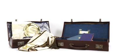 Lot 331 - A collection of masonic items in two cases