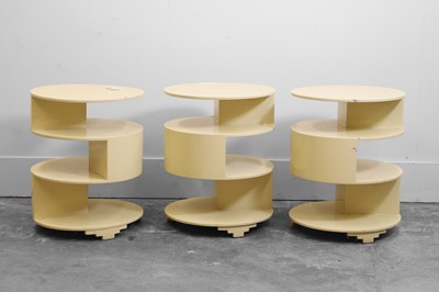 Lot 519 - A set of three 1970's circular lamp tables