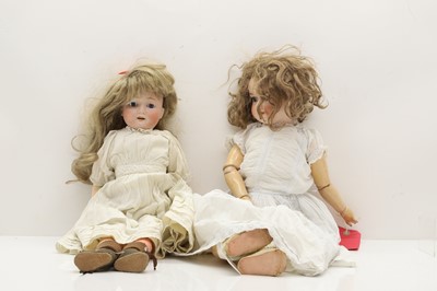 Lot 348 - Two German antique dolls