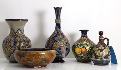 Lot 103 - A collection of Doulton Lambeth stoneware pieces