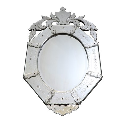 Lot 491 - A Venetian style wall mirror