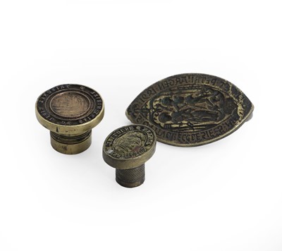 Lot 323 - A collection of French brass seals