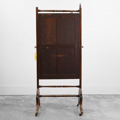 Lot 537 - A Regency mahogany cheval mirror