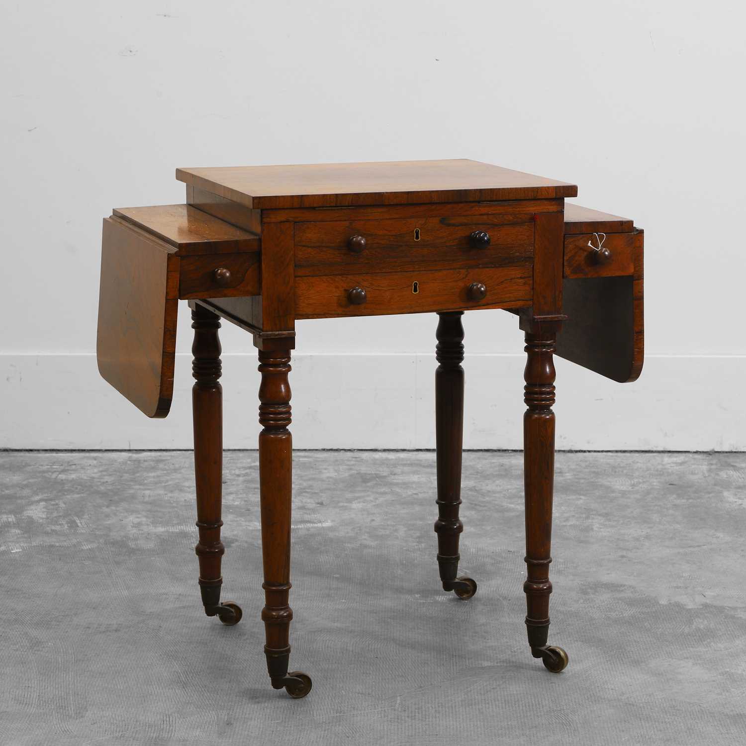 Lot 535 - A William IV rosewood work table