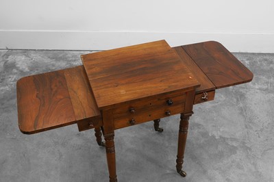 Lot 535 - A William IV rosewood work table