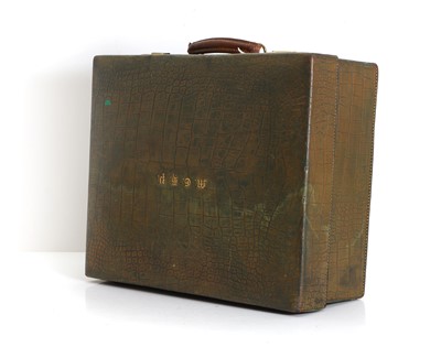 Lot 332 - A leather toilet case