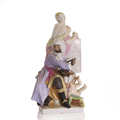 Lot 106 - A KPM Berlin porcelain monkey group