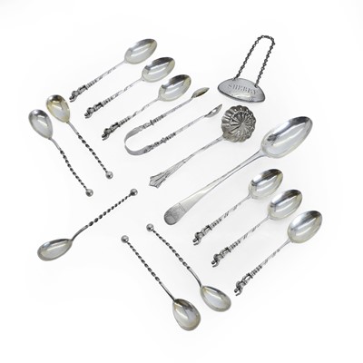Lot 33 - A collection of silver spoons