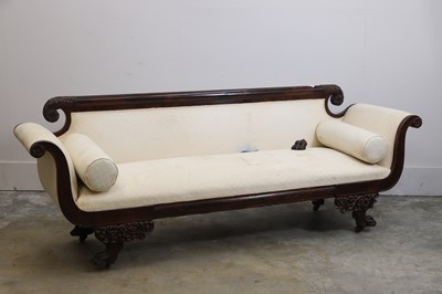 Lot 507 - A William IV mahogany chaise longue