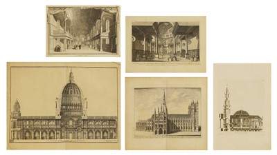 Lot 4 - Five engravings of London churches