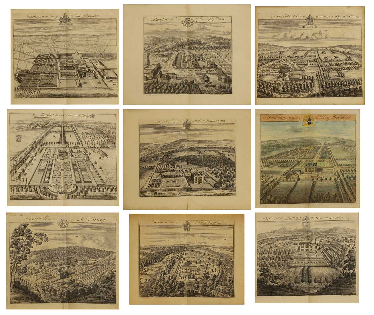 Lot 23 - Nine engravings of country seats