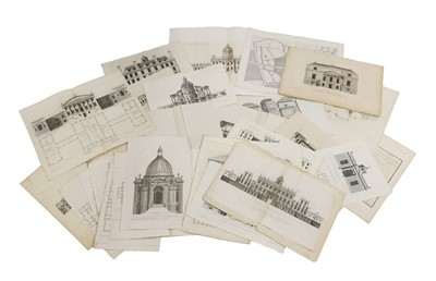Lot 13 - A folio of thirty-three architectural engravings