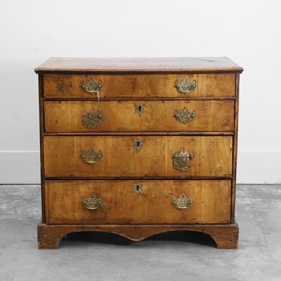 Lot 502 - A William and Mary walnut chest of drawers