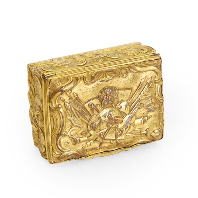 Lot 309 - An ormolu snuff box