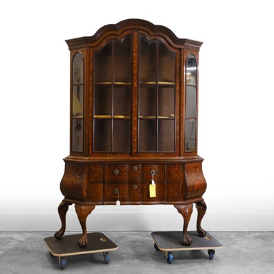 Lot 524 - A Dutch marquetry display cabinet