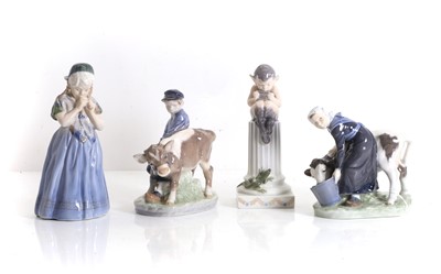 Lot 114 - A group of Royal Copenhagen porcelain figures