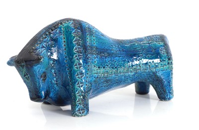 Lot 113 - Aldo Londi for Bitossi Rimini Blu pottery bull