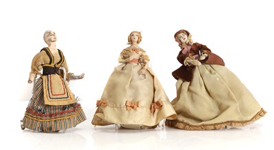 Lot 374 - A group of three Victorian composition dolls