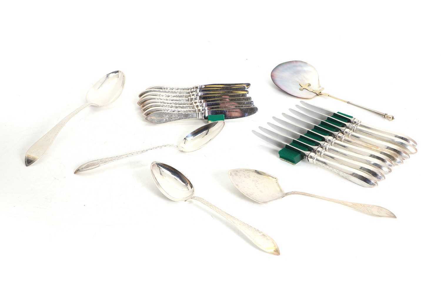 Lot 35 - An extensive Danish silver table service