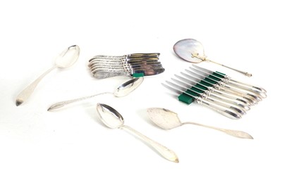 Lot 35 - An extensive Danish silver table service