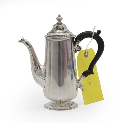 Lot 6 - A George II style silver coffee pot