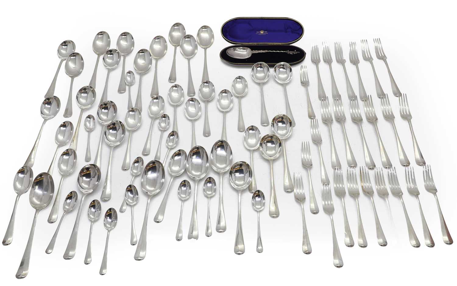 Lot 8 - A collection of silver flatware