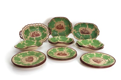 Lot 110 - A collection of Staffordshire Drabware items
