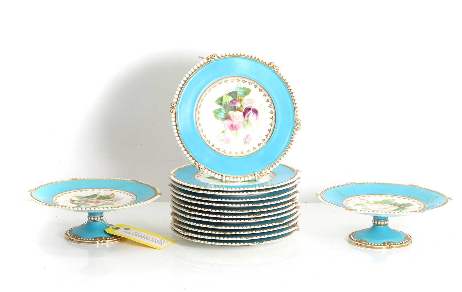 Lot 120 - A part Ridgway porcelain dessert service