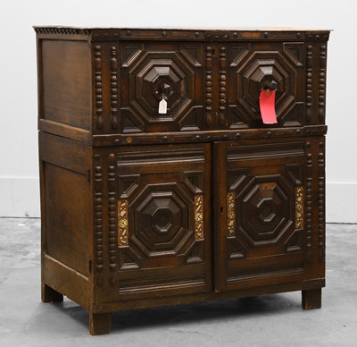 Lot 537A - A Charles II oak moulded chest of drawers