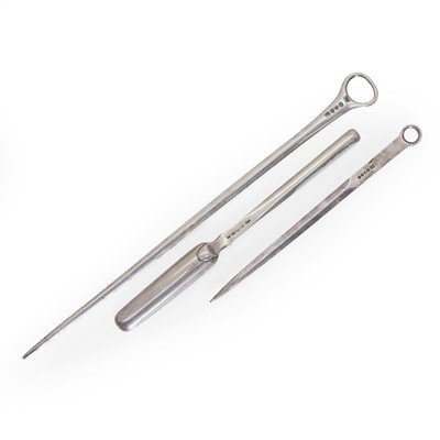 Lot 21 - A silver George III meat skewer