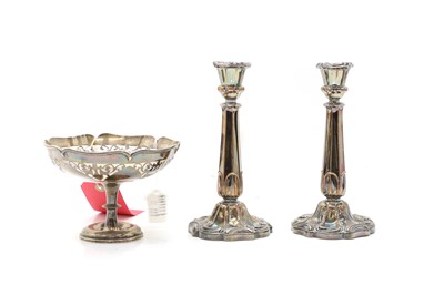 Lot 10 - A silver pedestal dish