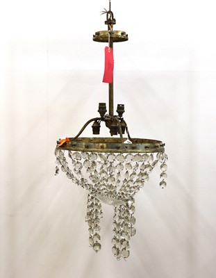 Lot 471 - A cut glass chandelier