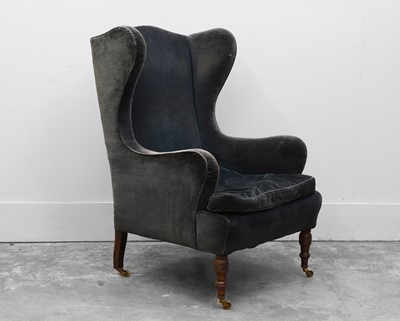 Lot 535A - A early Victorian wing armchair