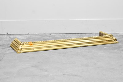 Lot 523A - A Victorian brass curb fender