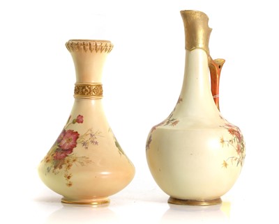 Lot 117 - A Royal Worcester blush-ivory ground ewer