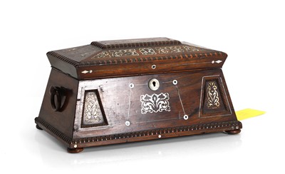 Lot 329 - A Victorian rosewood tea caddy