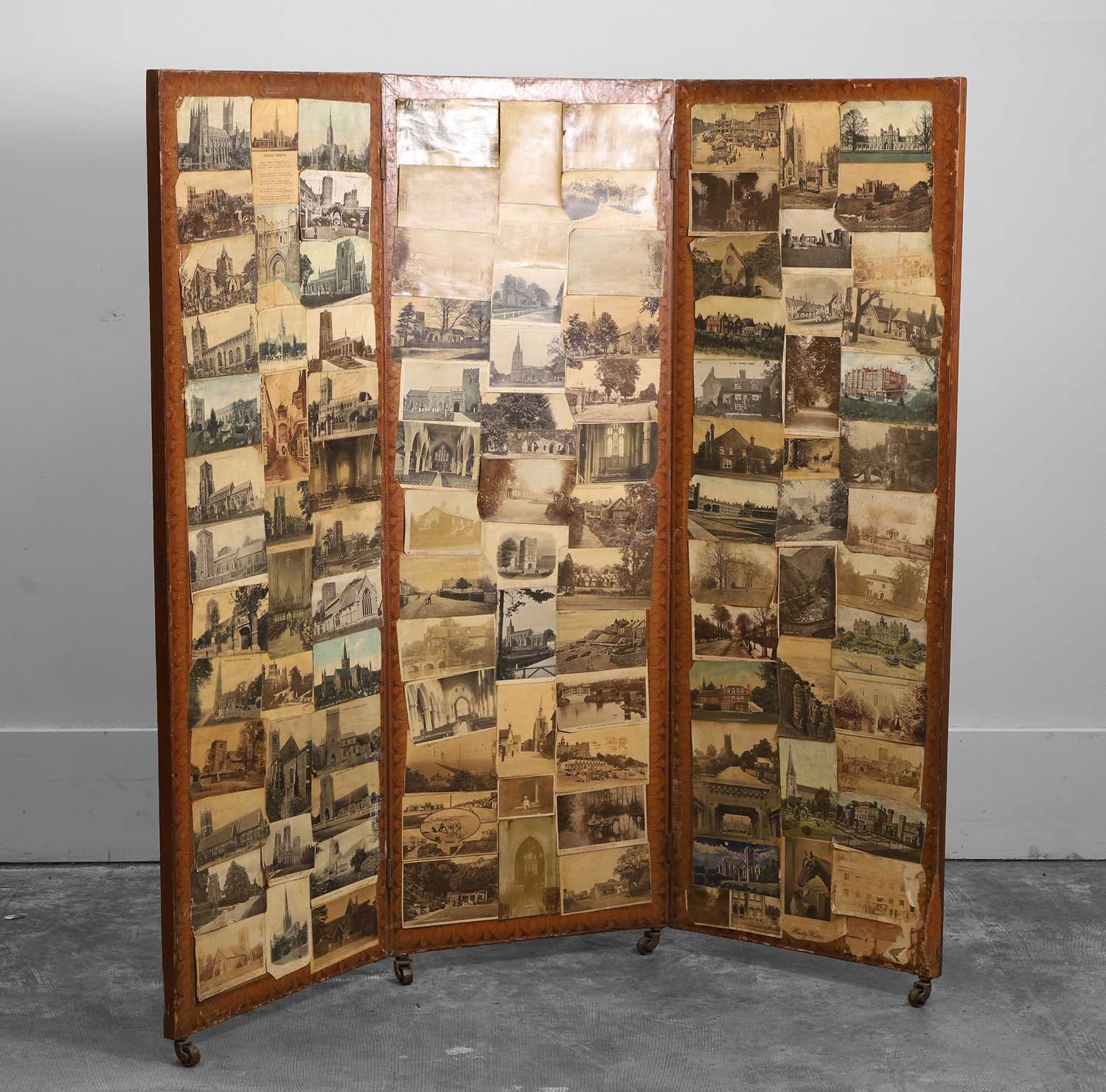 Lot 331 - A three fold screen