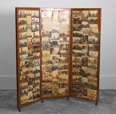 Lot 331 - A three fold screen