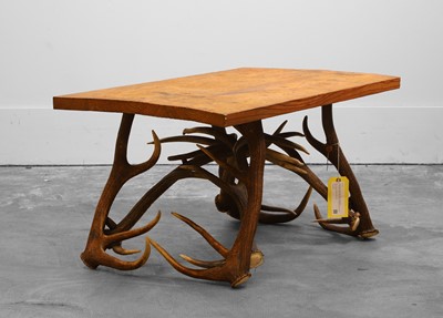 Lot 546 - A deer-antler coffee table