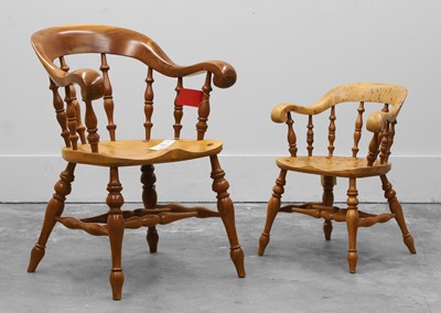 Lot 506A - A yew and elm smoker's chair